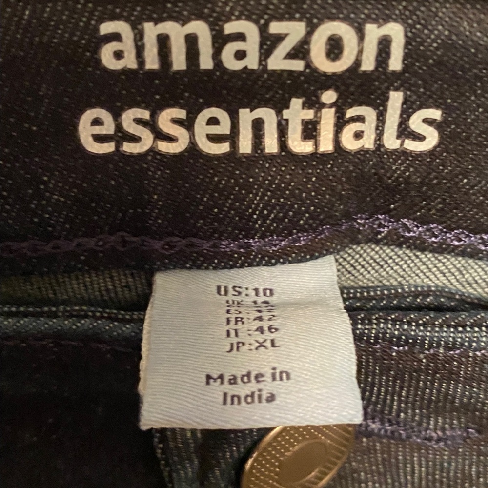 Amazon Essentials Women's High Rise Skinny Dark Indigo Jeans…size 10 - Picture 4 of 6